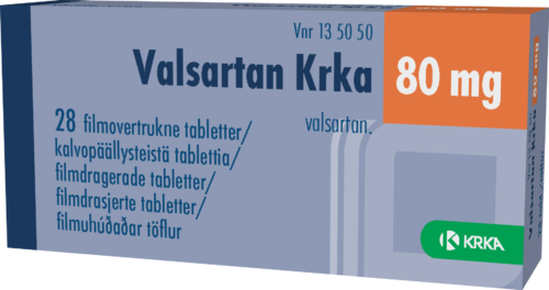 VALSARTAN KRKA 80 mg tabletti, kalvopäällysteinen 1 x 28 fol