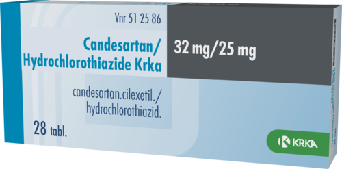 CANDESARTAN/HYDROCHLOROTHIAZIDE KRKA 32/25 mg tabletti 1 x 28 fol
