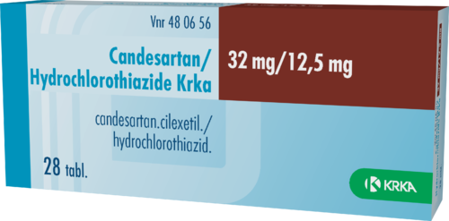 CANDESARTAN/HYDROCHLOROTHIAZIDE KRKA 32/12,5 mg tabletti 1 x 28 fol