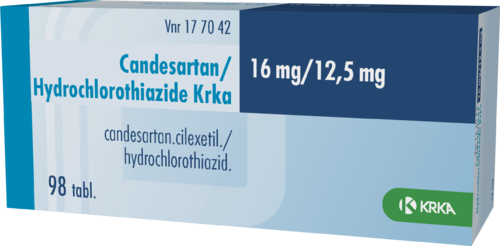CANDESARTAN/HYDROCHLOROTHIAZIDE KRKA 16/12,5 mg tabletti 1 x 98 fol