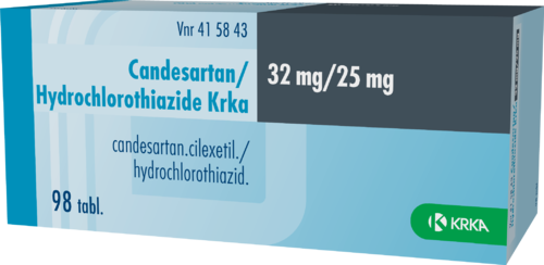 CANDESARTAN/HYDROCHLOROTHIAZIDE KRKA 32/25 mg tabletti 1 x 98 fol