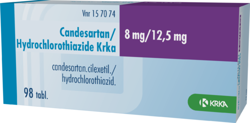 CANDESARTAN/HYDROCHLOROTHIAZIDE KRKA 8/12,5 mg tabletti 1 x 98 fol