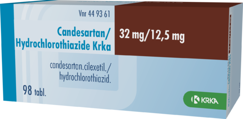 CANDESARTAN/HYDROCHLOROTHIAZIDE KRKA 32/12,5 mg tabletti 1 x 98 fol