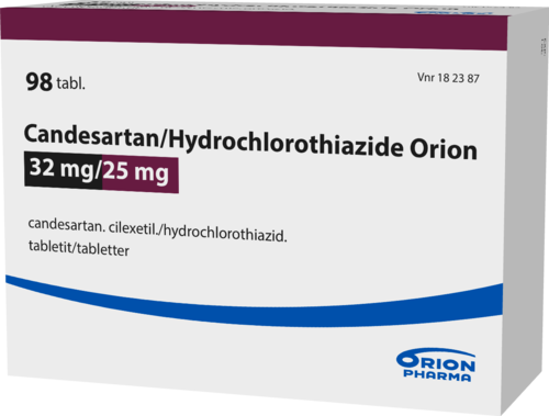 CANDESARTAN/HYDROCHLOROTHIAZIDE ORION 32/25 mg tabletti 1 x 98 fol