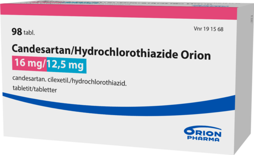 CANDESARTAN/HYDROCHLOROTHIAZIDE ORION 16/12,5 mg tabletti 1 x 98 fol