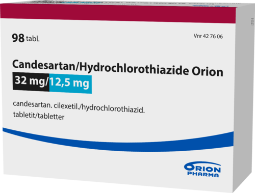 CANDESARTAN/HYDROCHLOROTHIAZIDE ORION 32/12,5 mg tabletti 1 x 98 fol
