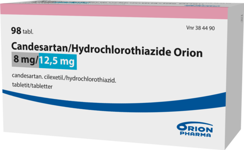 CANDESARTAN/HYDROCHLOROTHIAZIDE ORION 8/12,5 mg tabletti 1 x 98 fol