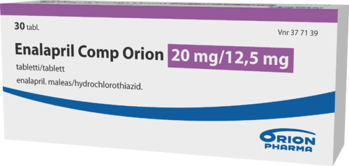 ENALAPRIL COMP ORION 20/12,5 mg tabletti 1 x 30 fol