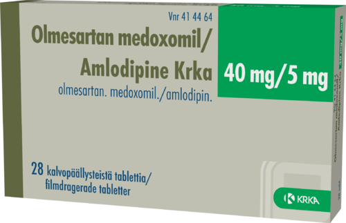 OLMESARTAN MEDOXOMIL/AMLODIPINE KRKA 40/5 mg tabletti, kalvopäällysteinen 1 x 28 fol