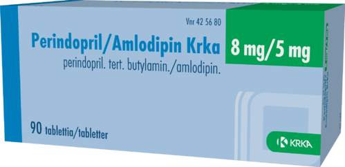 PERINDOPRIL/AMLODIPIN KRKA 8/5 mg tabletti 1 x 90 fol