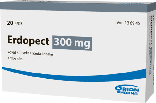 ERDOPECT 300 mg kapseli, kova 1 x 20 fol