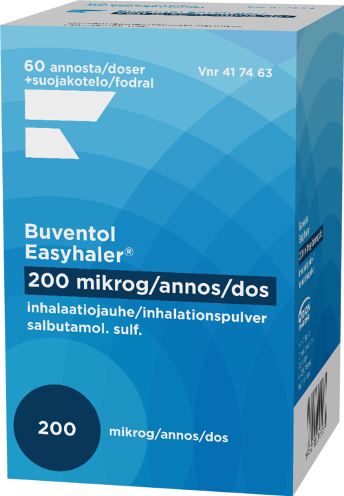 BUVENTOL EASYHALER 200 mikrog/annos inhalaatiojauhe 1 x 60 annosta
