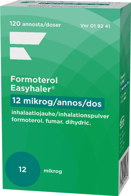 FORMOTEROL EASYHALER 12 mikrog/annos inhalaatiojauhe 1 x 120 annosta