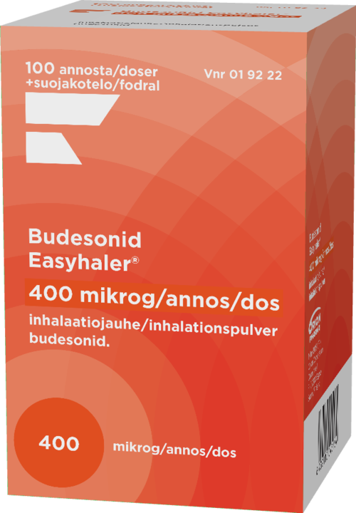 BUDESONID EASYHALER 400 mikrog/annos inhalaatiojauhe 1 x 100 annosta