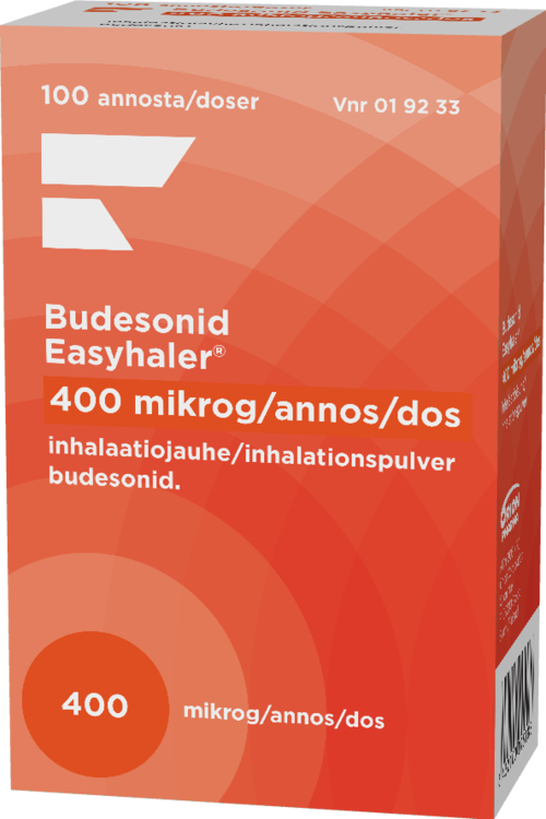 BUDESONID EASYHALER 400 mikrog/annos inhalaatiojauhe 1 x 100 annosta