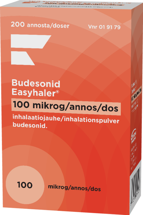 BUDESONID EASYHALER 100 mikrog/annos inhalaatiojauhe 1 x 200 annosta