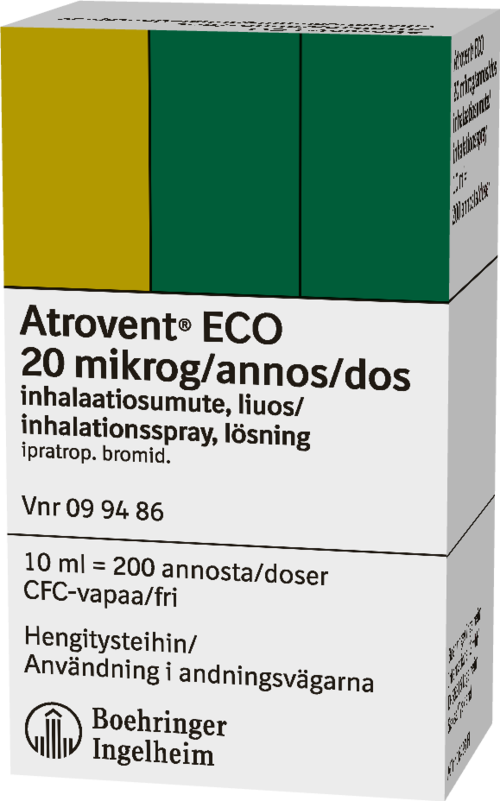 ATROVENT ECO 20 mikrog/annos inhalaatiosumute, liuos 1 x 200 annosta
