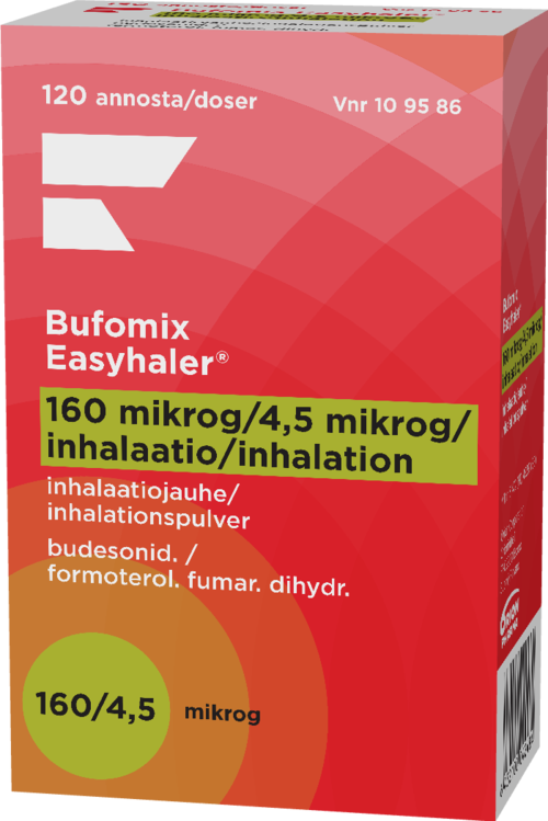 BUFOMIX EASYHALER 160/4,5 mikrog/annos inhalaatiojauhe 1 x 120 annosta