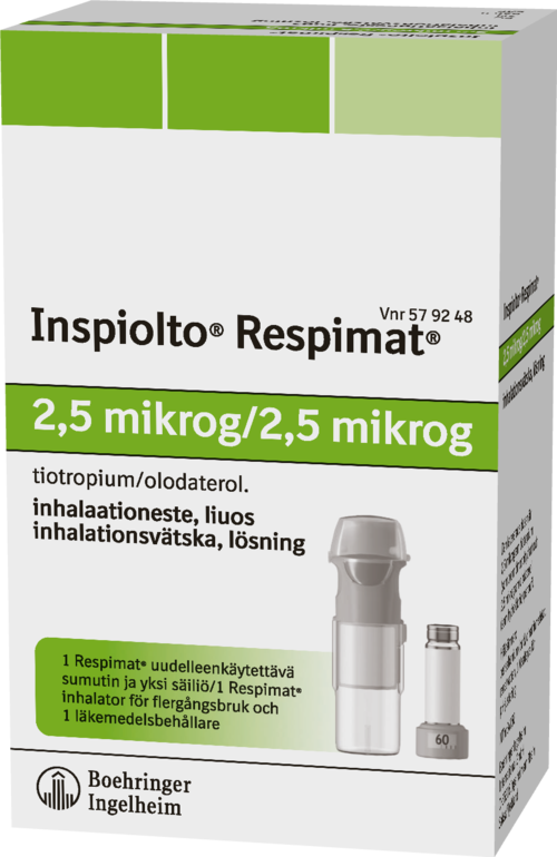INSPIOLTO RESPIMAT 2,5/2,5 mikrog inhalaationeste, liuos 1 x 60 suihketta