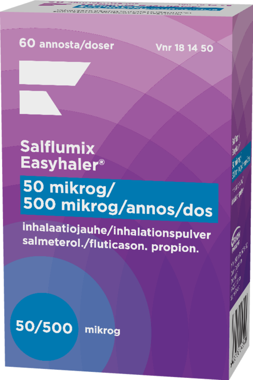 SALFLUMIX EASYHALER 50/500 mikrog/annos inhalaatiojauhe 1 x 60 annosta