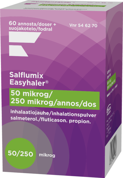 SALFLUMIX EASYHALER 50/250 mikrog/annos inhalaatiojauhe 1 x 60 annosta