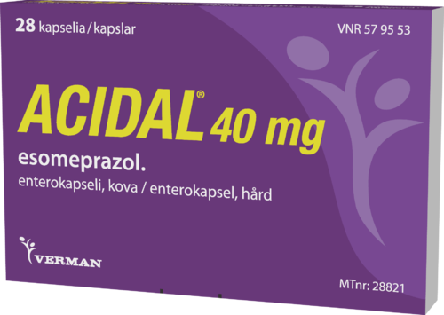 ACIDAL 40 mg enterokapseli, kova 1 x 28 fol