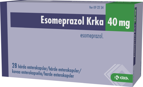 ESOMEPRAZOL KRKA 40 mg enterokapseli, kova 1 x 28 fol