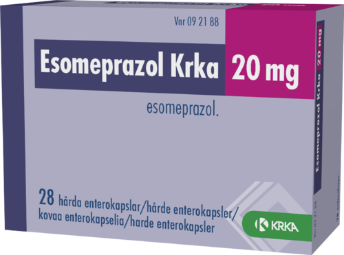 ESOMEPRAZOL KRKA 20 mg enterokapseli, kova 1 x 28 fol
