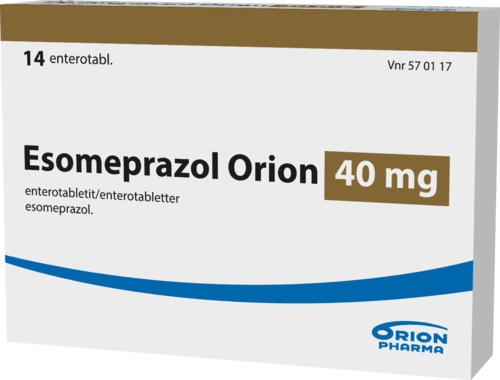 ESOMEPRAZOL ORION 40 mg enterotabletti 1 x 14 fol