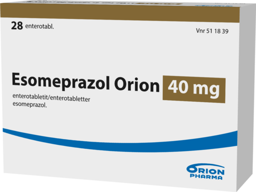 ESOMEPRAZOL ORION 40 mg enterotabletti 1 x 28 fol