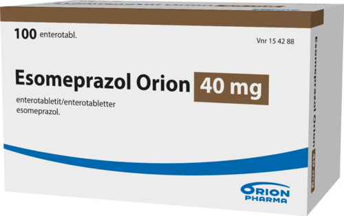 ESOMEPRAZOL ORION 40 mg enterotabletti 1 x 100 fol