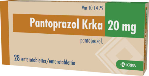 PANTOPRAZOL KRKA 20 mg enterotabletti 1 x 28 fol