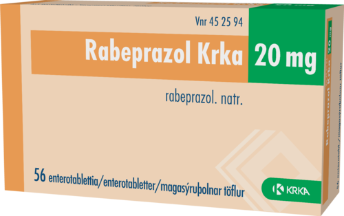 RABEPRAZOL KRKA 20 mg enterotabletti 1 x 56 fol