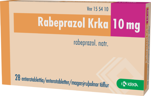 RABEPRAZOL KRKA 10 mg enterotabletti 1 x 28 fol