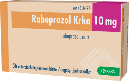 RABEPRAZOL KRKA 10 mg enterotabletti 1 x 56 fol