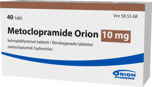 METOCLOPRAMIDE ORION 10 mg tabletti, kalvopäällysteinen 1 x 40 fol
