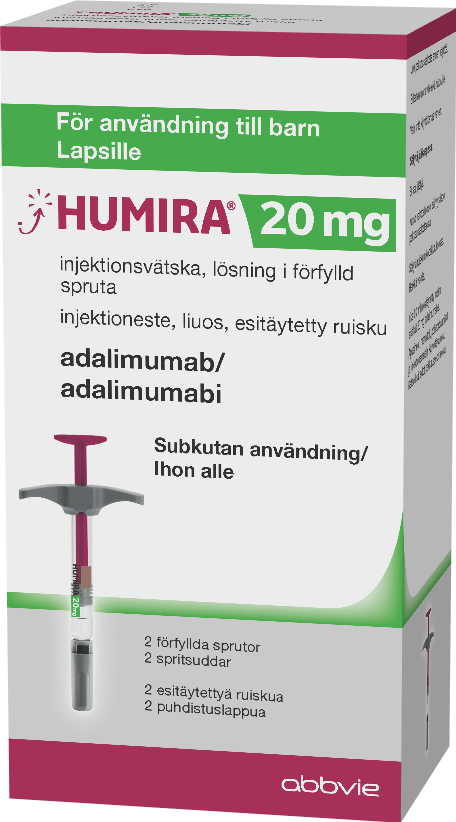 HUMIRA 20 mg injektioneste, liuos, esitäytetty ruisku 2 x 0,2 ml