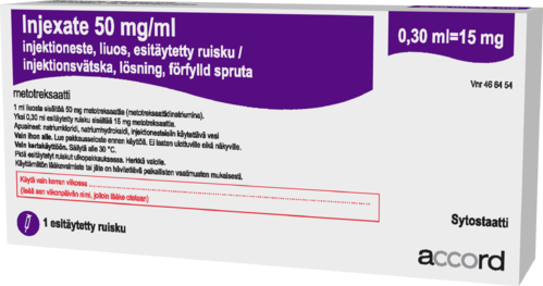 INJEXATE 50 mg/ml injektioneste, liuos, esitäytetty ruisku 1 x 0,3 ml