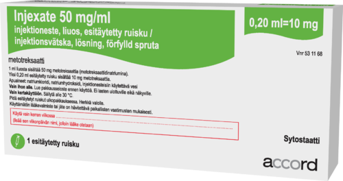 INJEXATE 50 mg/ml injektioneste, liuos, esitäytetty ruisku 1 x 0,2 ml