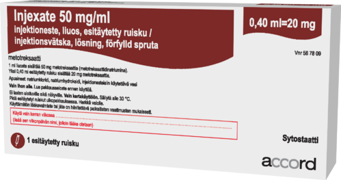 INJEXATE 50 mg/ml injektioneste, liuos, esitäytetty ruisku 1 x 0,4 ml