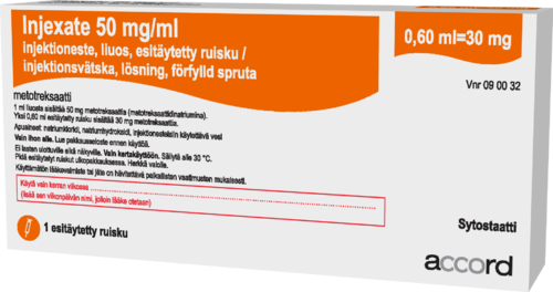 INJEXATE 50 mg/ml injektioneste, liuos, esitäytetty ruisku 1 x 0,6 ml