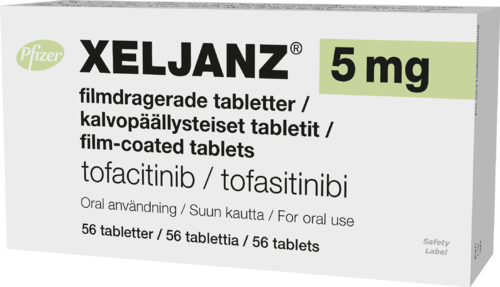 XELJANZ 5 mg tabletti, kalvopäällysteinen 1 x 56 fol