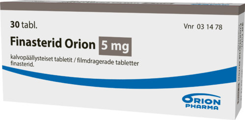 FINASTERID ORION 5 mg tabletti, kalvopäällysteinen 1 x 30 fol