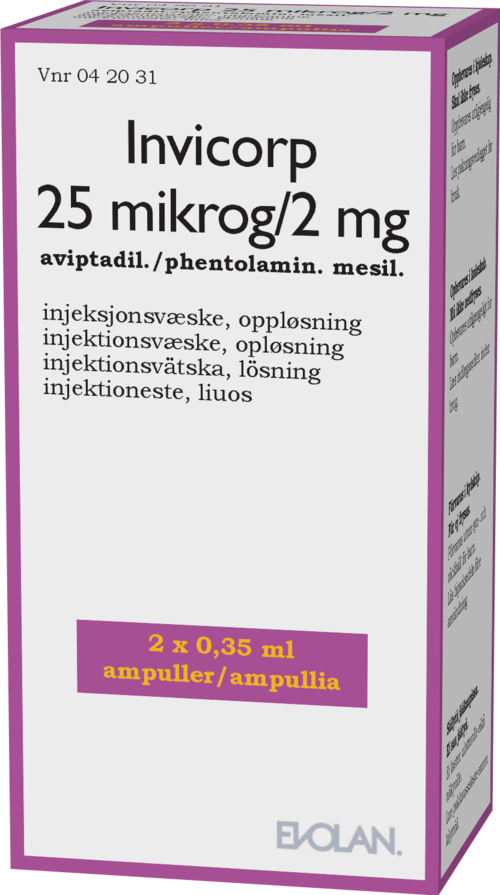 INVICORP 25 mikrog/2 mg injektioneste, liuos 2 x 0,35 ml