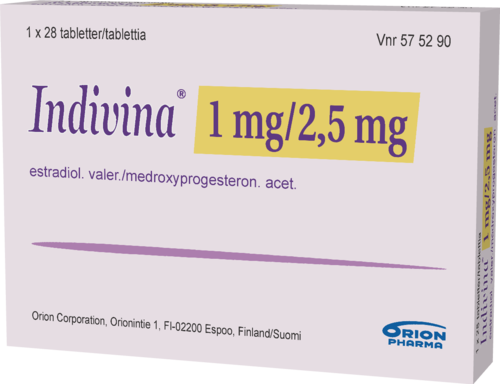 INDIVINA 1/2,5 mg tabletti 1 x 28 fol