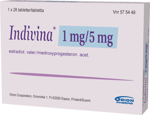 INDIVINA 1/5 mg tabletti 1 x 28 fol