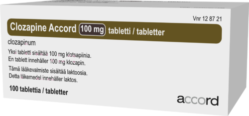 CLOZAPINE ACCORD 100 mg tabletti 1 x 100 fol