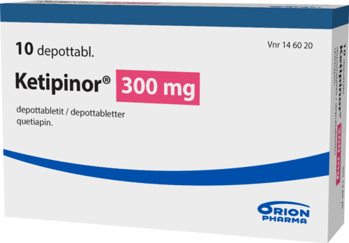 KETIPINOR 300 mg depottabletti 1 x 10 fol