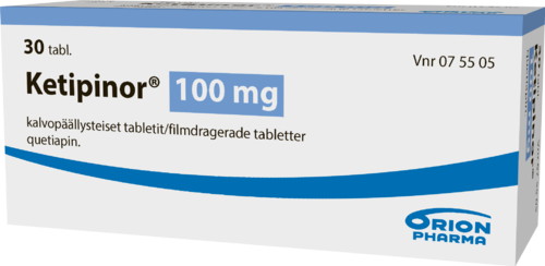 KETIPINOR 100 mg tabletti, kalvopäällysteinen 1 x 30 fol