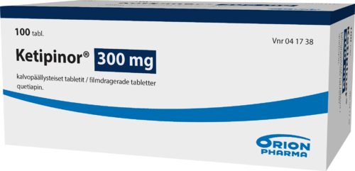 KETIPINOR 300 mg tabletti, kalvopäällysteinen 1 x 100 fol